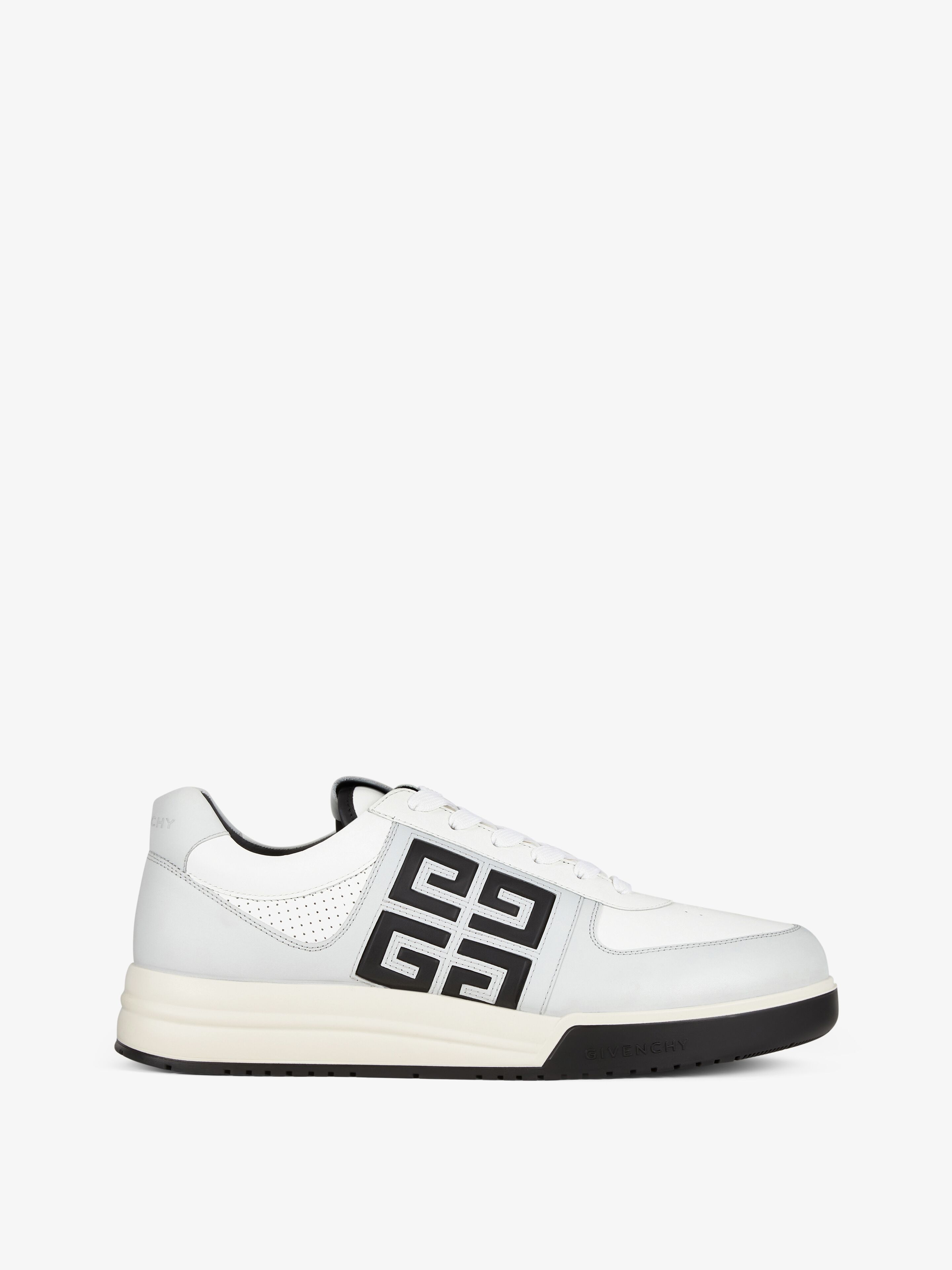 Givenchy - Sneakers G4 En Cuir Et Cuir Perforé - Gris - pour Homme - Taille : 41