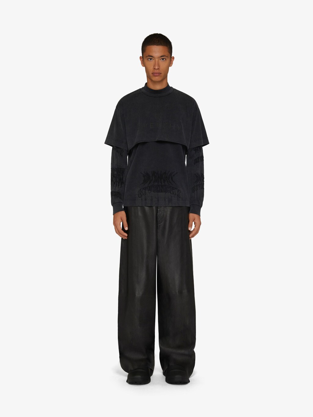 Oversized Pants In Leather Black Givenchy US oversized-pants-in-leather-black-givenchy-us