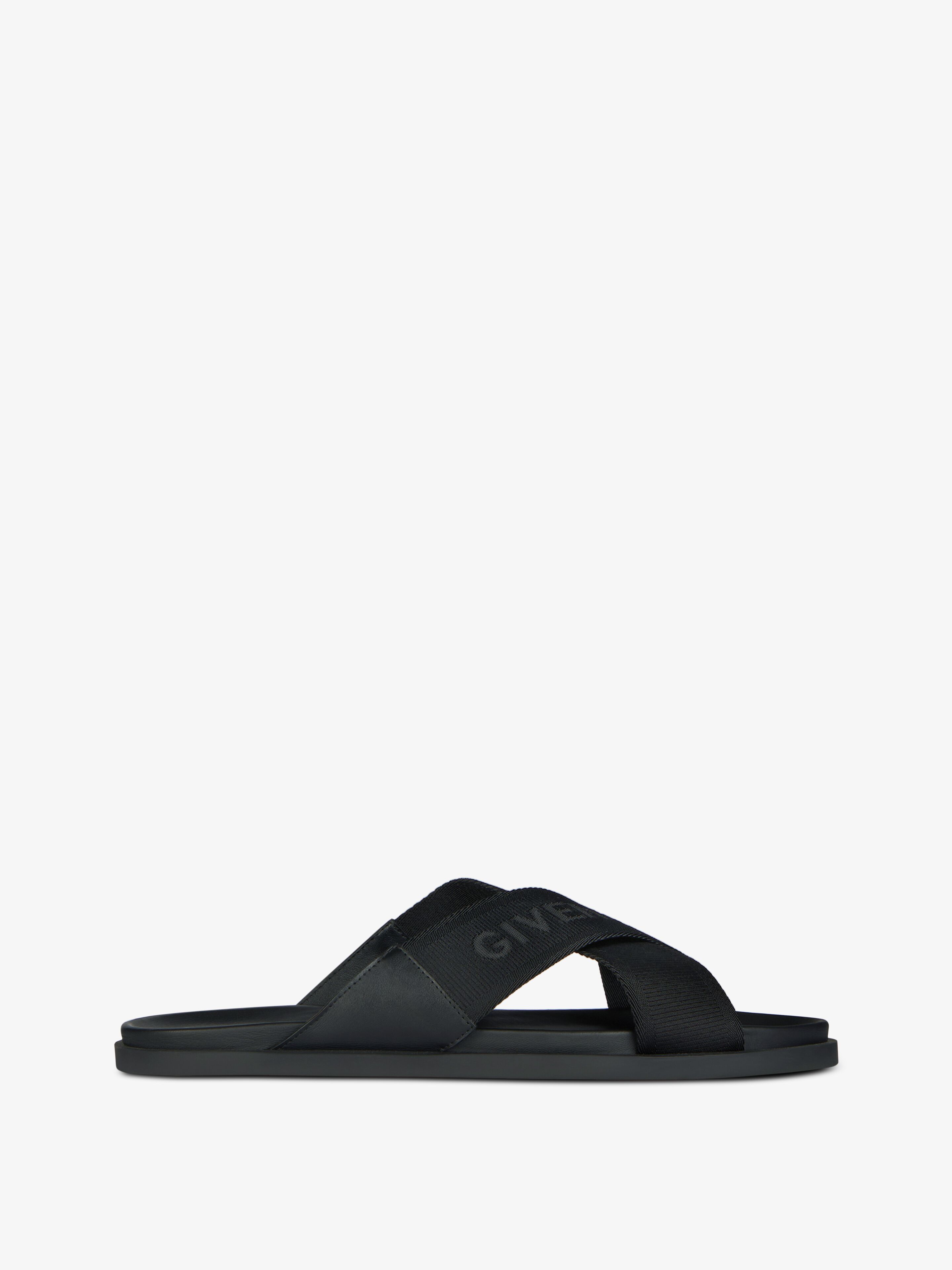 Givenchy - Sandales G Plage À Bandes Croisées En Webbing - Noir - pour Homme - Taille : 40