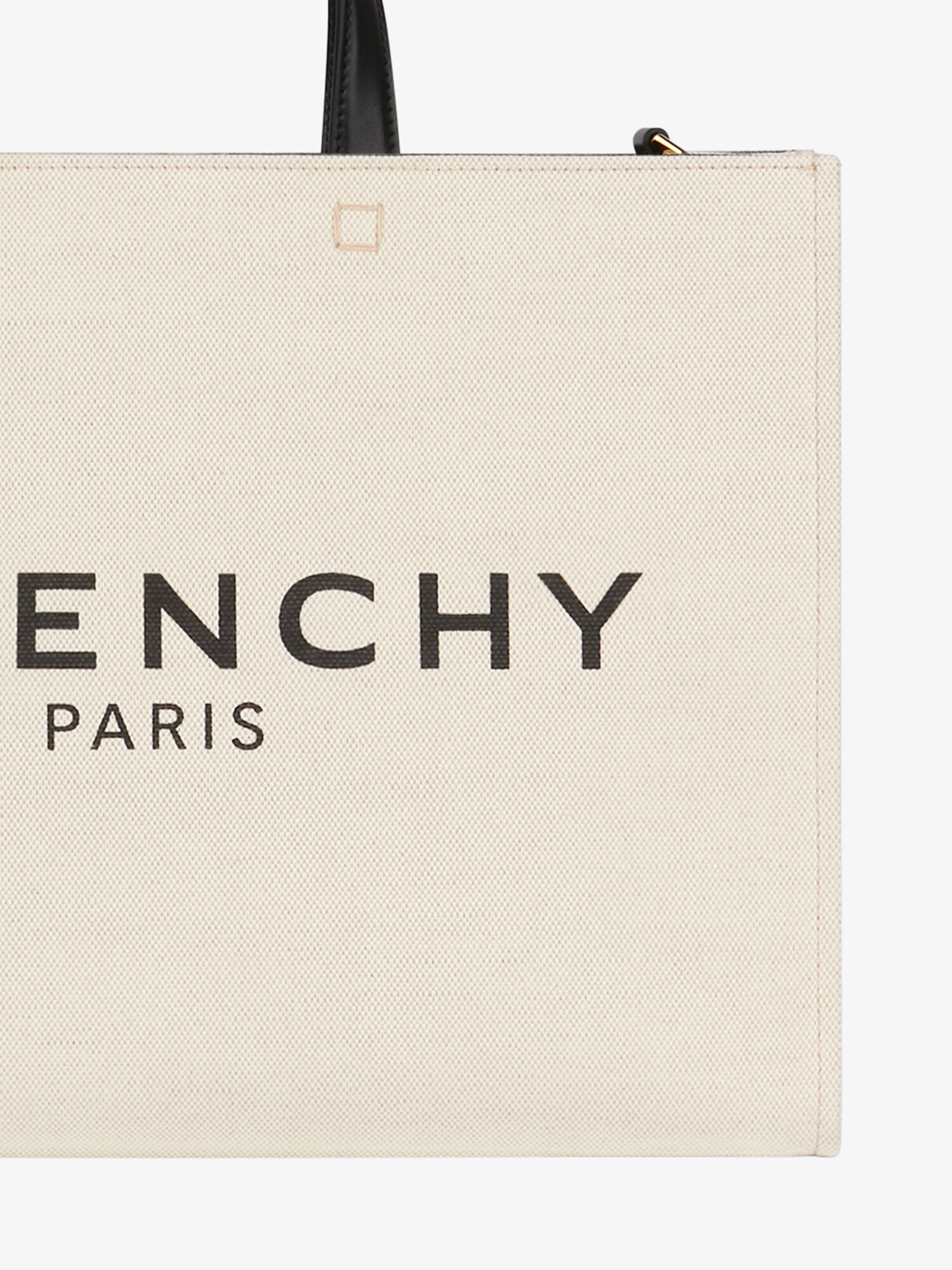 Medium G-Tote shopping bag in canvas in - beige/black | Givenchy US