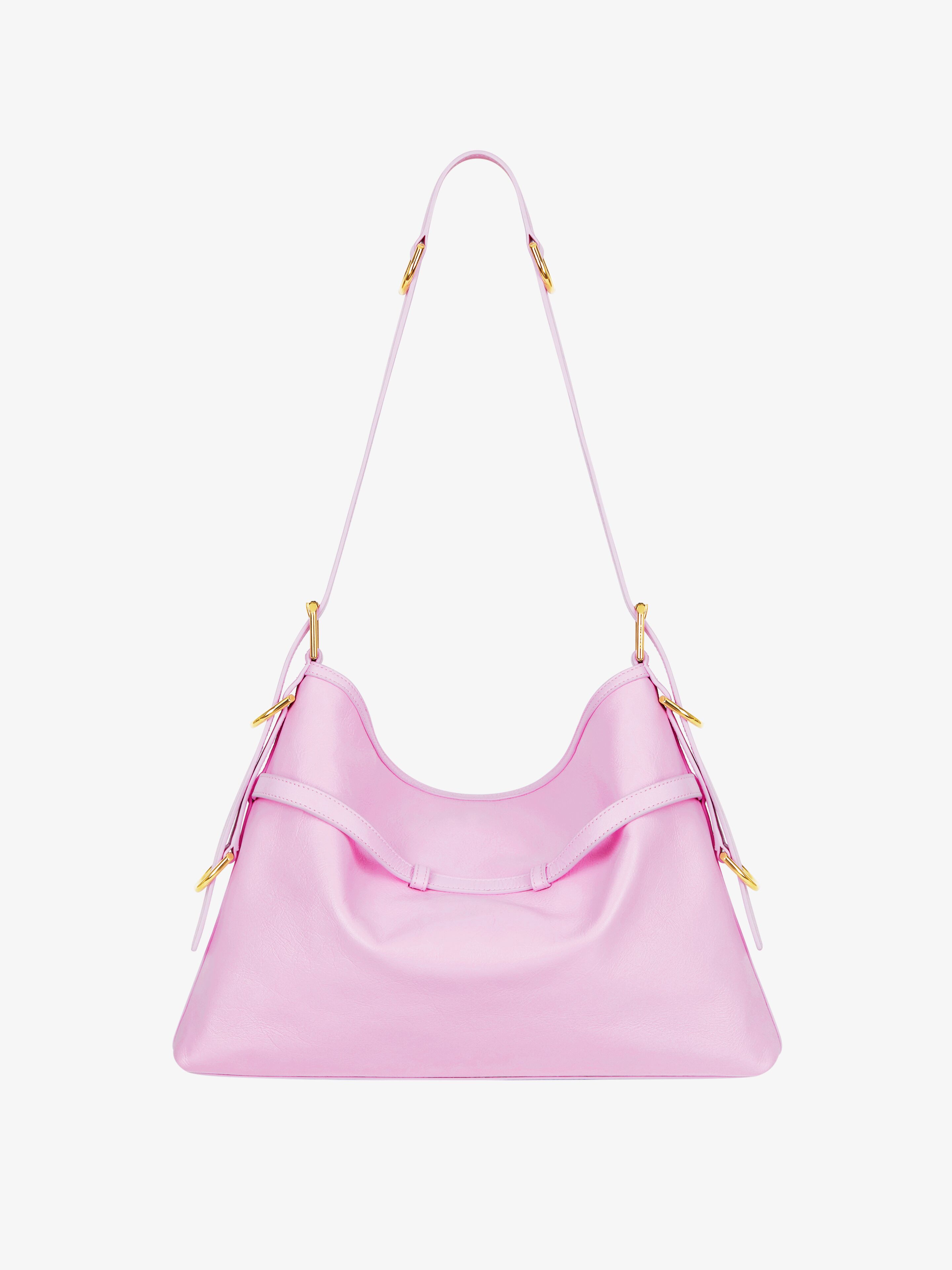 Medium Voyou bag in leather - silk pink