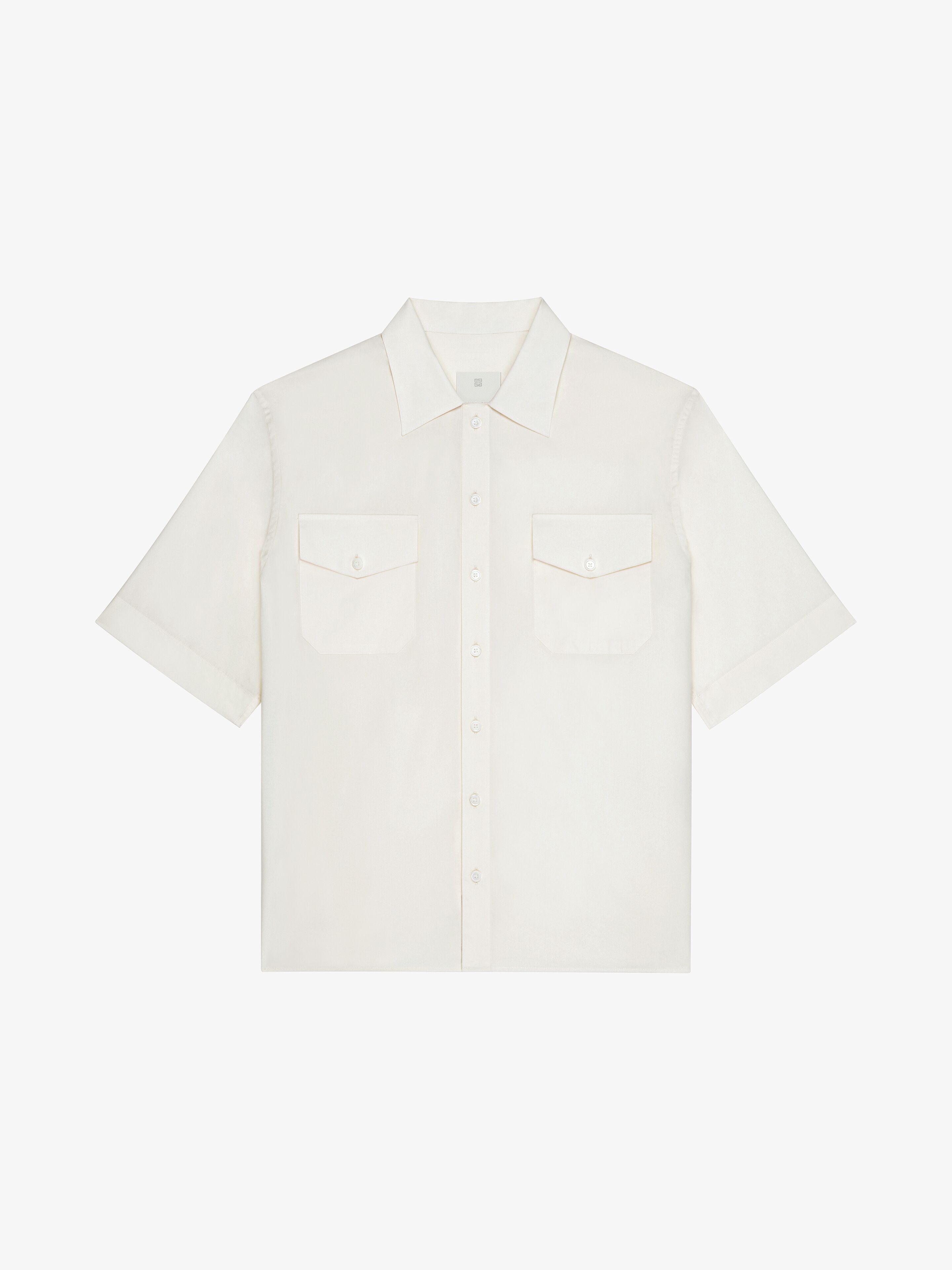 Shop Givenchy Shirt In Ozone Washed Poplin In White