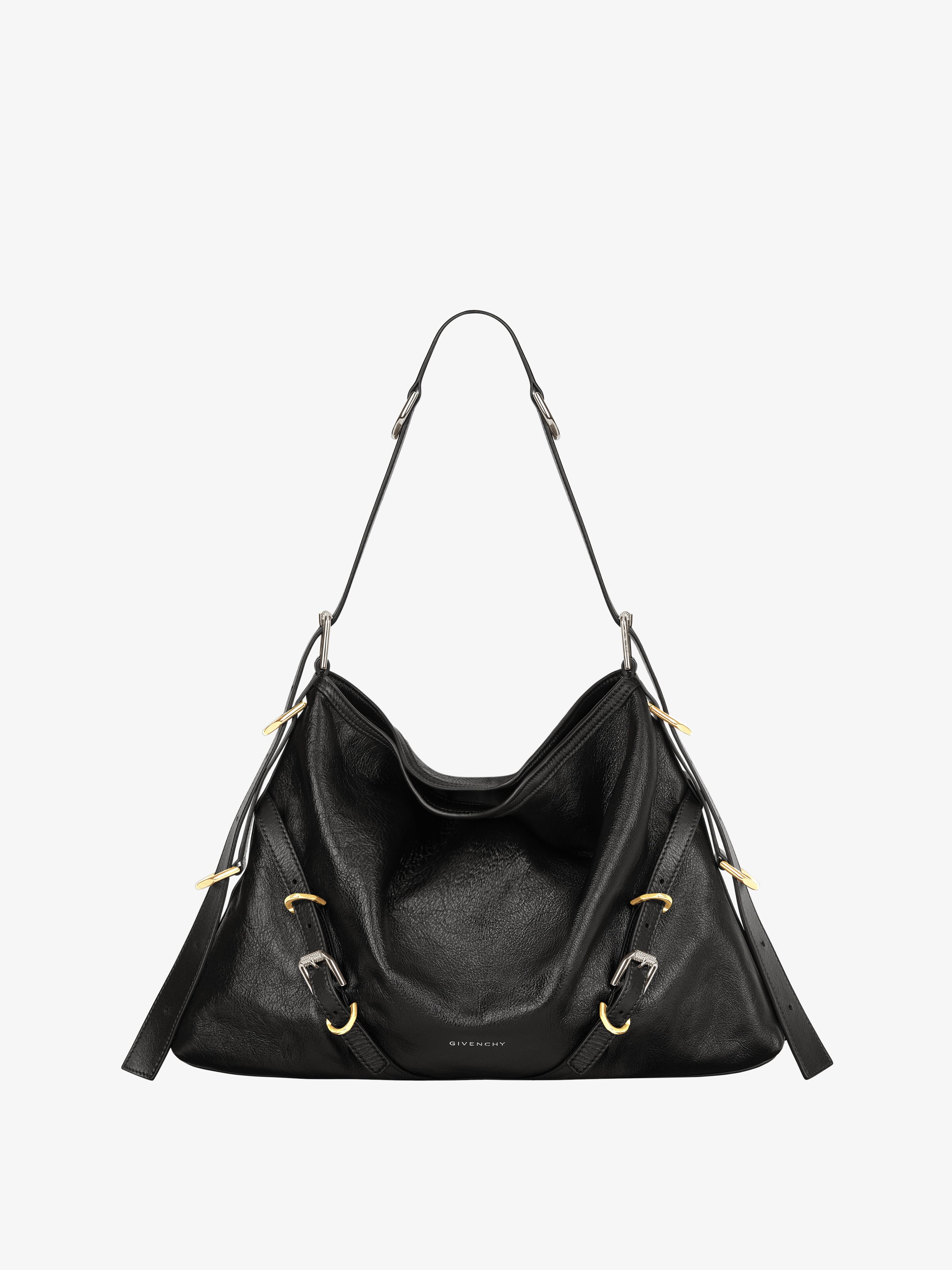 Medium Voyou bag in leather - black