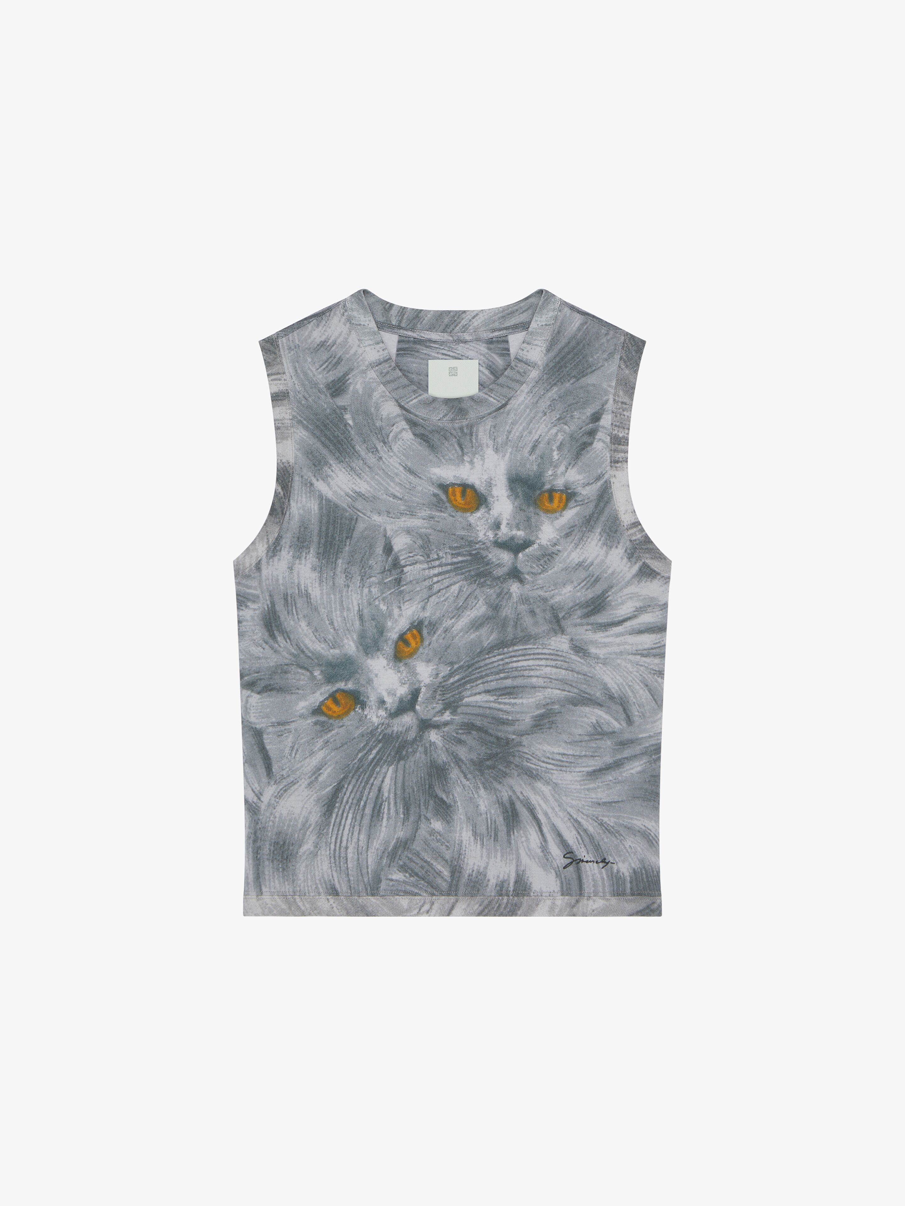 Givenchy - Débardeur Imprimé Chat En Coton - Multicolore - pour Homme - Taille : S