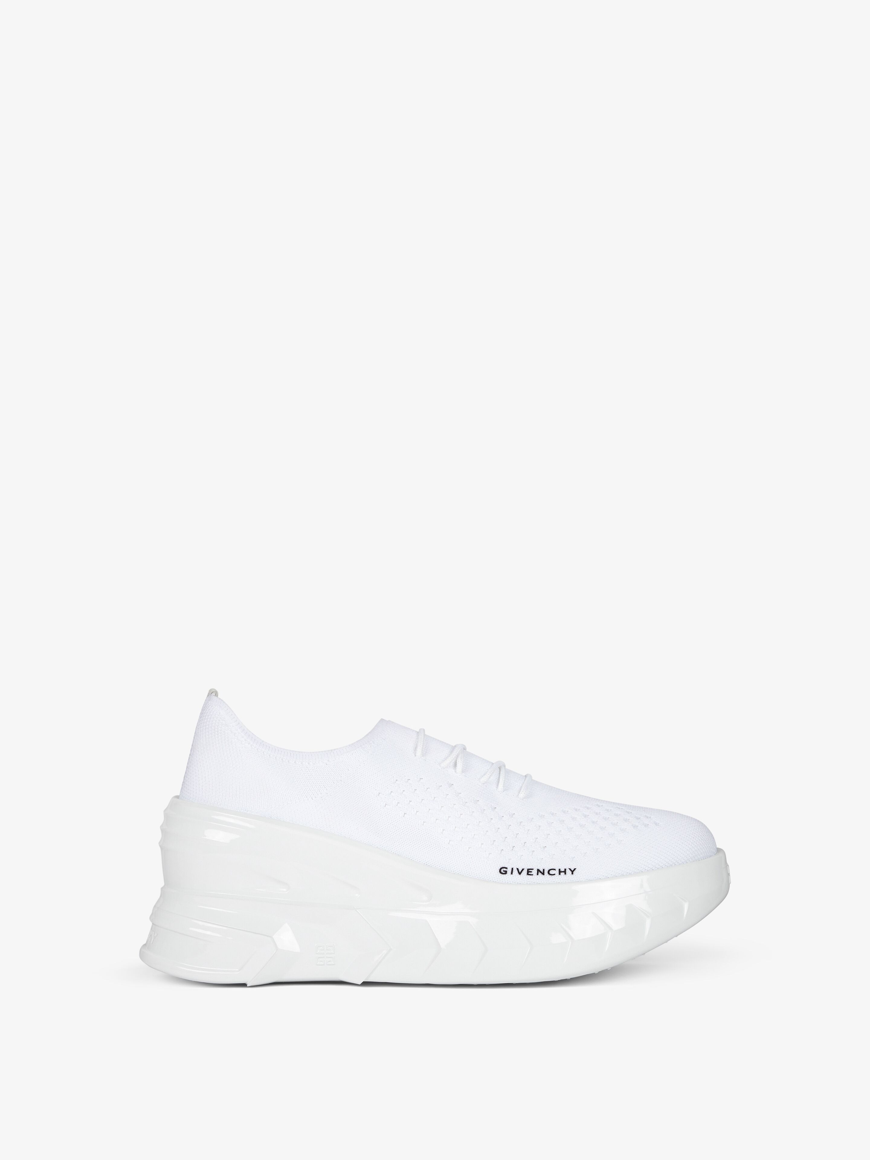 Shop Givenchy Marshmallow Wedge Sneakers In Rubber And Knit In White