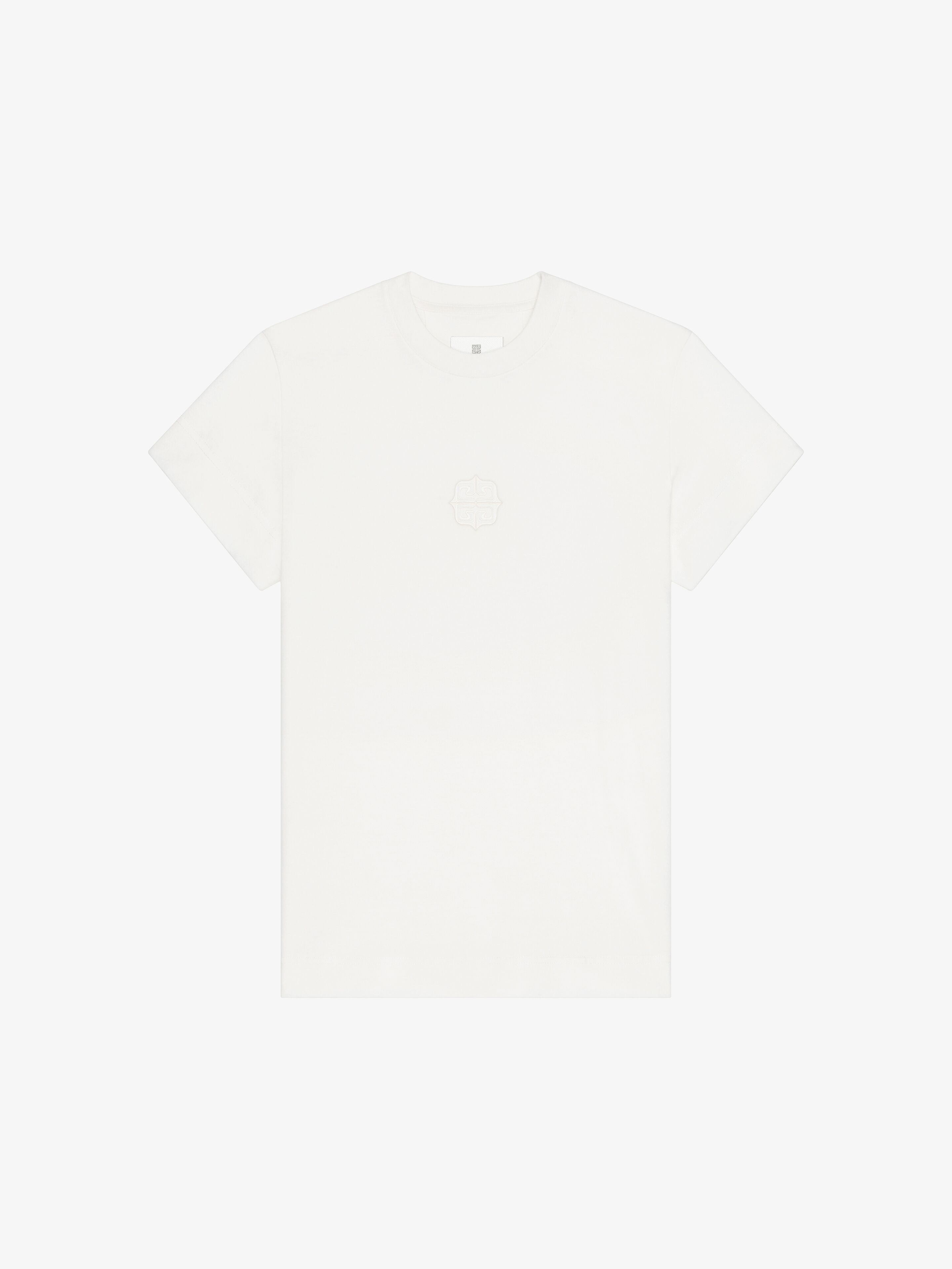 Shop Givenchy Slim Fit 4g Liquid T-shirt In Cotton In Ivory