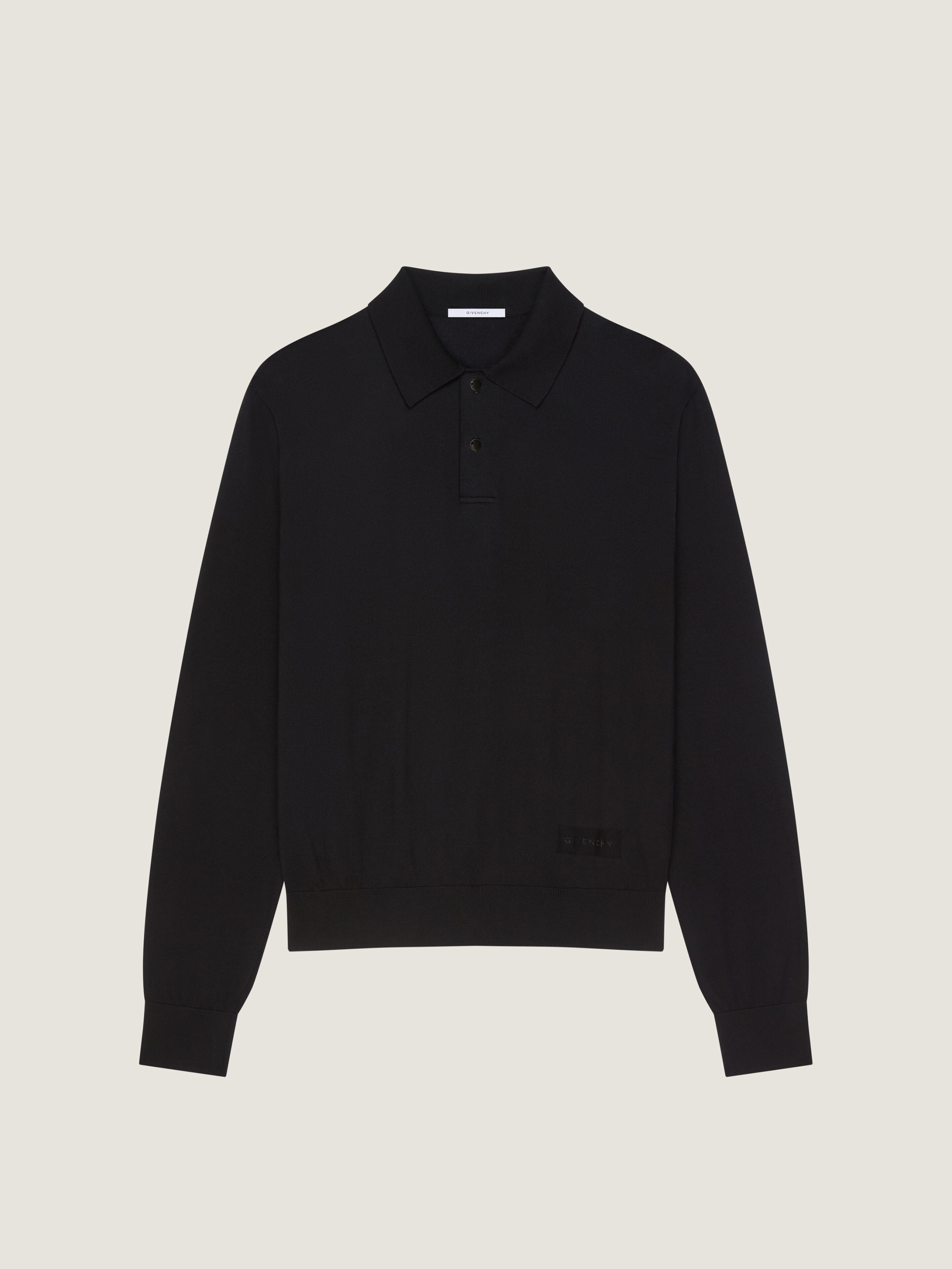 Givenchy Long-sleeve Polo Shirt In Black