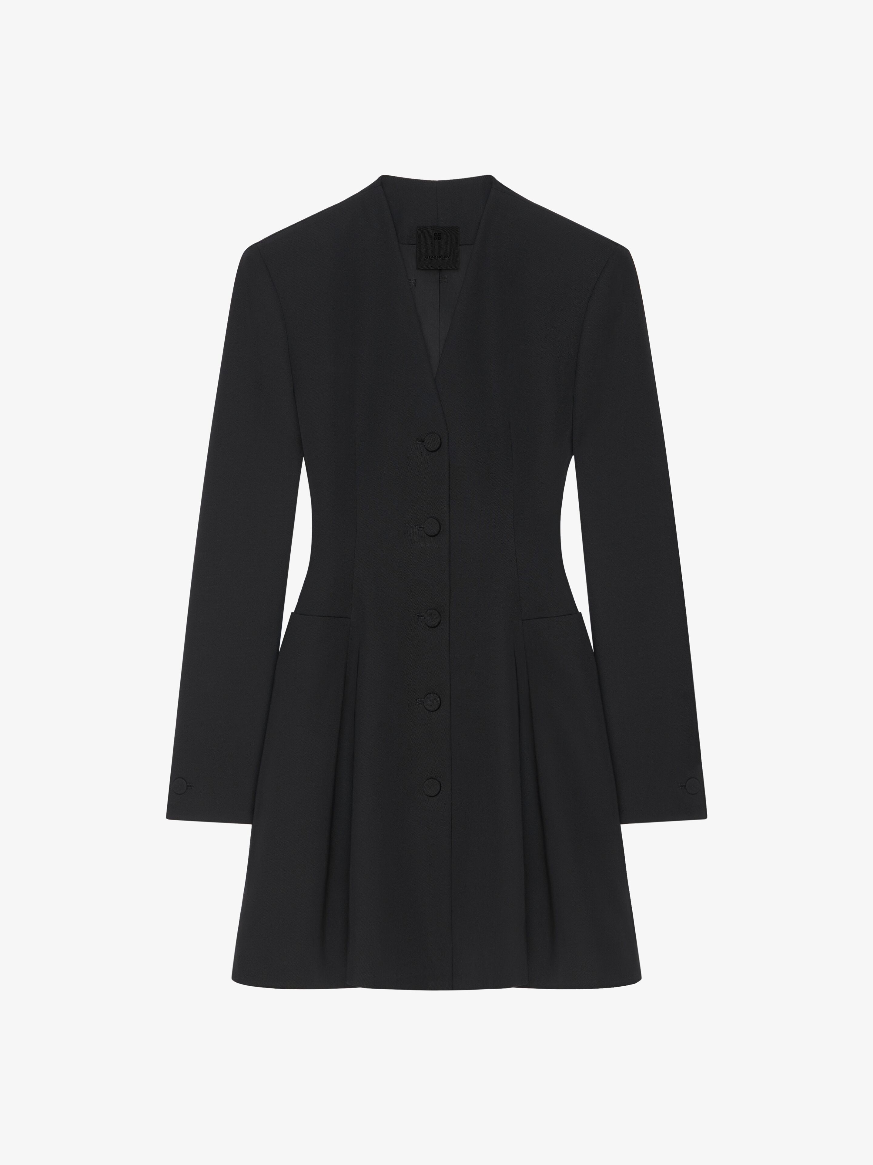 Shop Givenchy Robe Blazer En Laine In Black