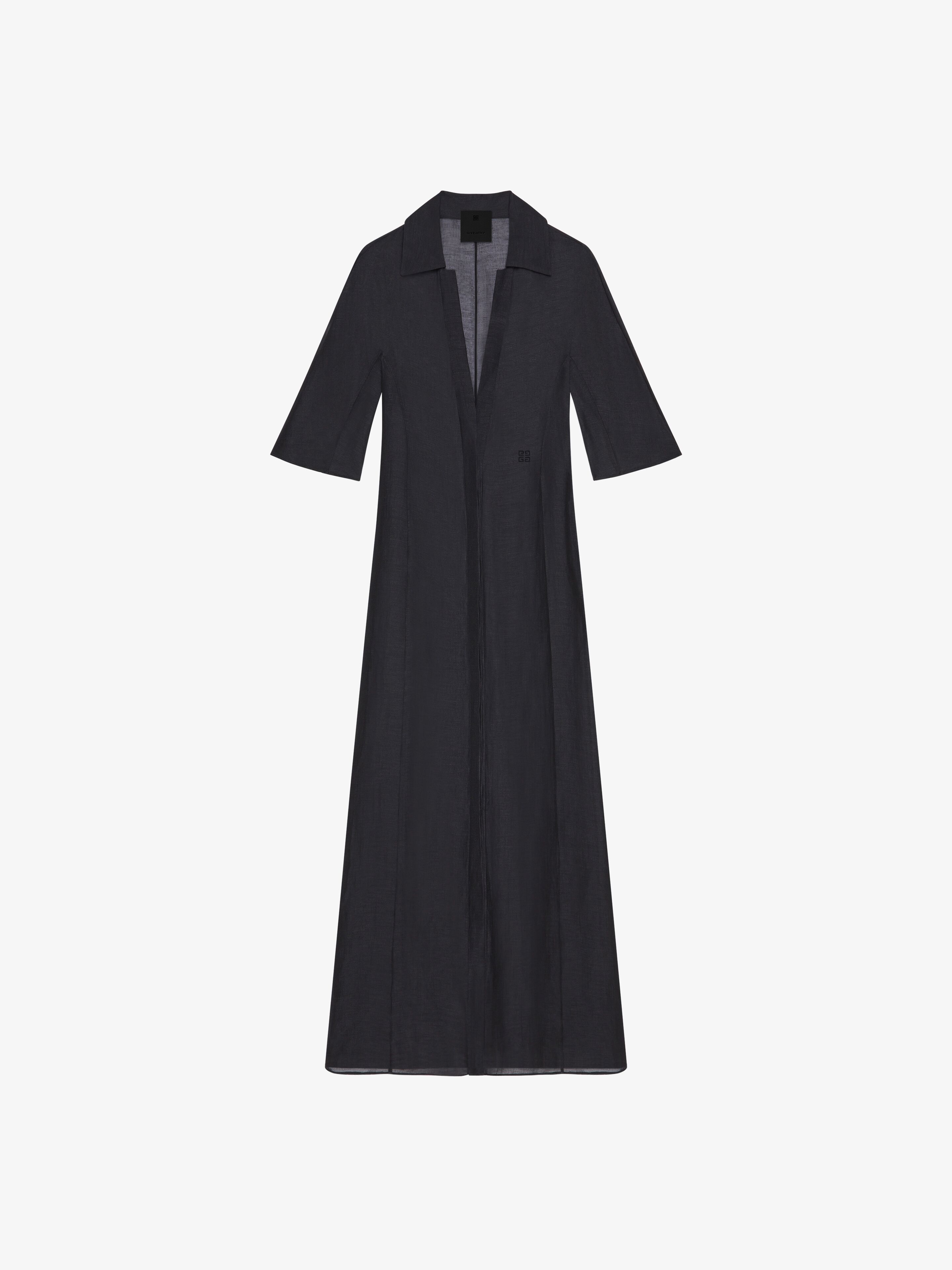 Givenchy - Robe En Soie Et Lin - Noir - pour Femme - Taille : 38