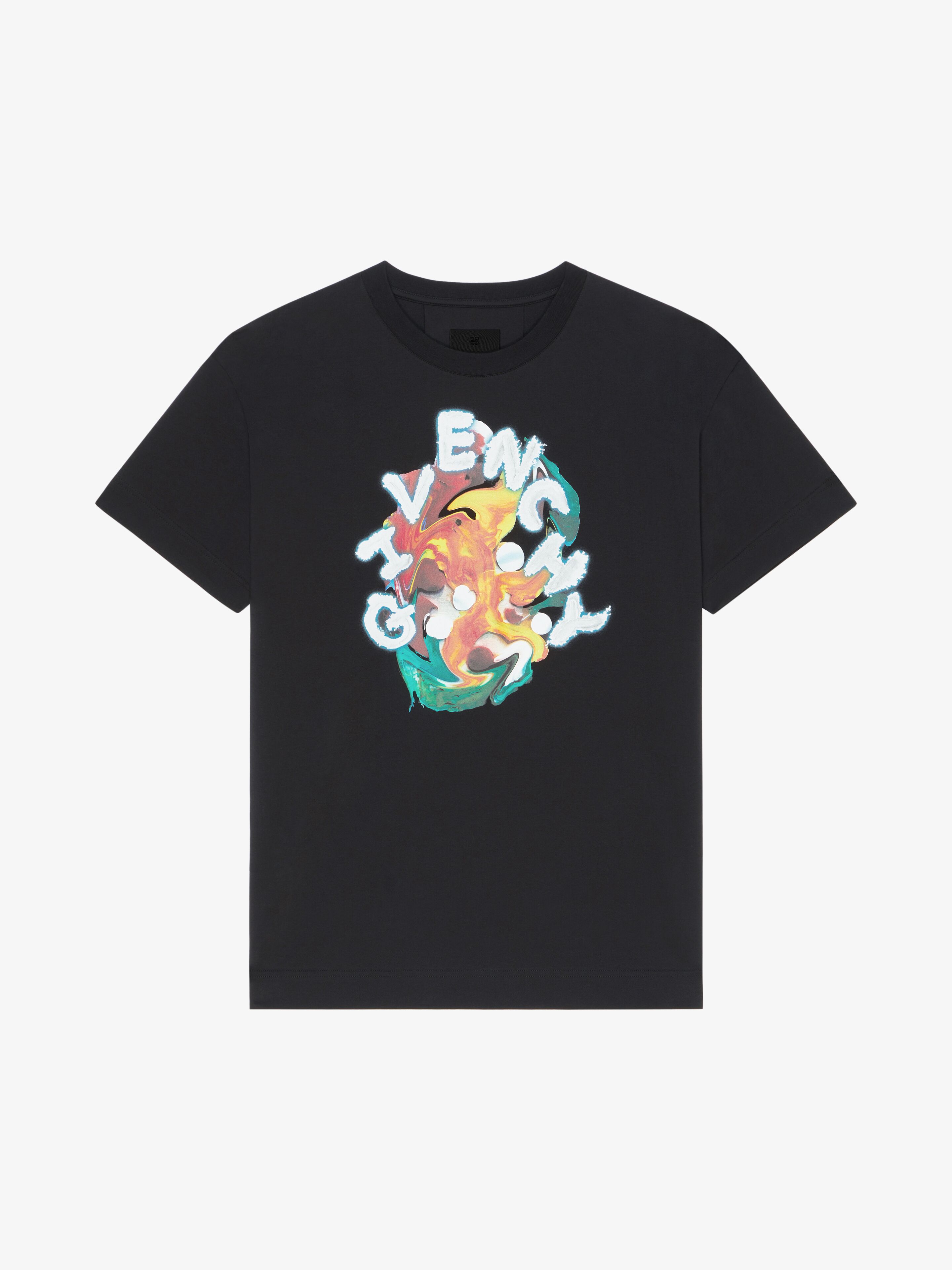 Shop Givenchy Psychedelic Oversized T-shirt In Cotton In Black
